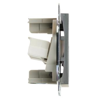 Розетка RJ45+RJ45 С/У Графит Катрин