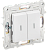 Переключатель 2-кл 10А C/У проходной с индикатором Арктический белый Skandy