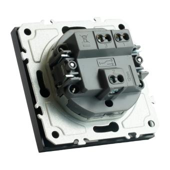 Переключатель 1-кл 10А С/У Черный уголь Эмили