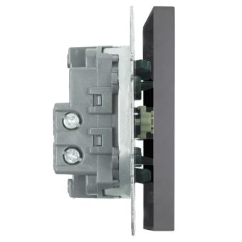 Выключатель 1-кл 10А С/У Платиново-серый Эмили