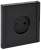 Розетка 1-м 10А С/У со шторками винтовое крепление Черный Forte&Piano