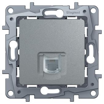 Розетка тел. (RJ11) Алюминий Legrand Etika