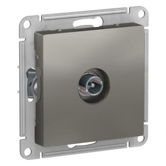 Розетка TV антенна С/У проходная Сталь AtlasDesign