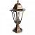 Светильник садово-парковый «Классика» (НТУ)  6204 1*100W, E27, 230V, IP44, цвет черное золото, 6-и гранник, на постамент, 195*195*455 Feron