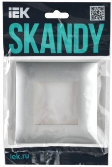 Рамка 1-м Серебряный Skandy