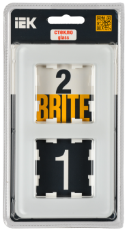 Рамка 2-я Стекло Белый Brite