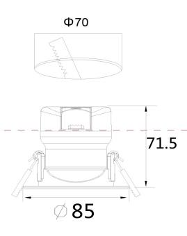 Встраиваемый светильник Phill DL013-6-L9W Maytoni
