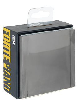 Переключатель 1-кл 10А C/У проходной Сталь Forte&Piano