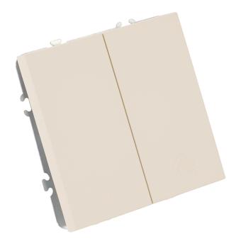 Выключатель 2-кл 10А С/У кнопочный Кашемир Эмили