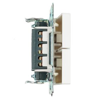 Переключатель 2-кл 10А С/У Белый Катрин