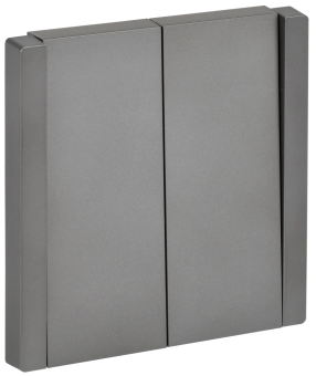 Переключатель 2-кл 10А С/У перекрестный Сталь Forte&Piano