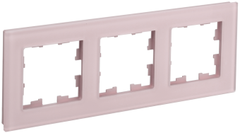 Рамка 3-я Стекло Розовый матовый Brite