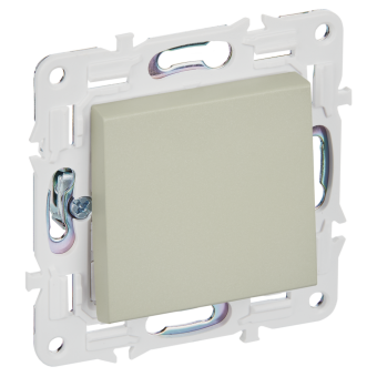 Переключатель 1-кл 10А С/У перекрестный Бежевый Skandy