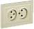 Розетка 2-м 10А С/У в сборе Бежевый Brite