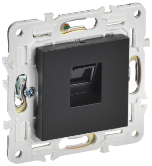 Розетка RJ45 кат.5Е С/У Черный Skandy