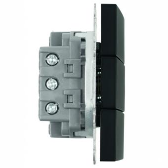 Выключатель 3-кл 10А С/У Черный уголь Эмили