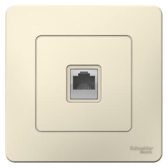 Розетка RJ11 С/У Молочный Blanca