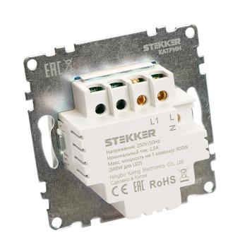 Выключатель 1-кл 2.5А С/У сенсорный Белый Катрин