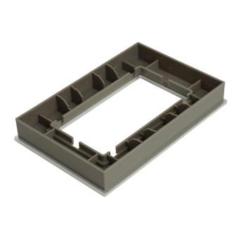 Рамка 2-я без перемычки металл Серебро Катрин