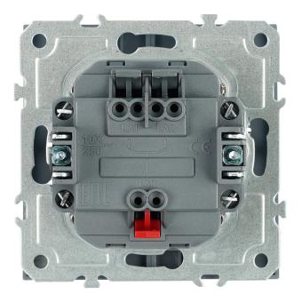 Переключатель 1-кл 10А С/У Самозажимные клеммы Платиново-серый Эмили