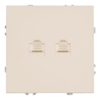 Розетка RJ45+RJ45 С/У Кашемир Эмили