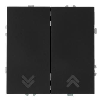 Выключатель 2-кл 10А С/У кнопочный Черный уголь Эмили