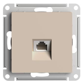 Розетка RJ45 кат.6А С/У Песочный AtlasDesign