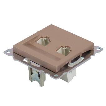Розетка RJ45+RJ45 С/У Шампань Катрин