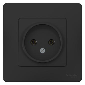 Розетка 1-м 16А С/У Антрацит Blanca