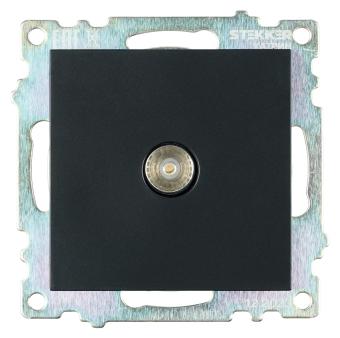 Розетка TV антенна С/У Черный Катрин