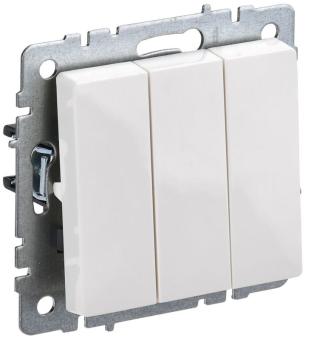 Выключатель 3-кл 10А С/У Белый Brite