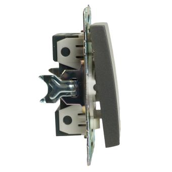 Переключатель 1-кл 10А С/У перекрестный Графит Катрин