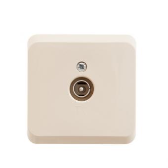 Розетка TV антенна О/У Кремовый Etude