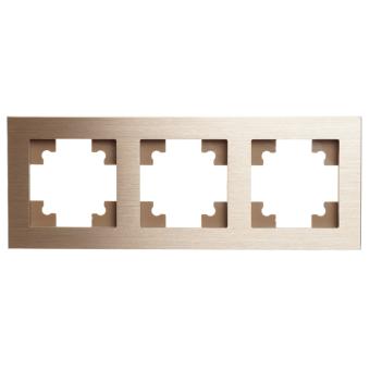 Рамка 3-я металл Шампань Катрин