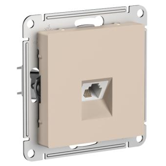 Розетка телефонная RJ11 С/У Песочный AtlasDesign