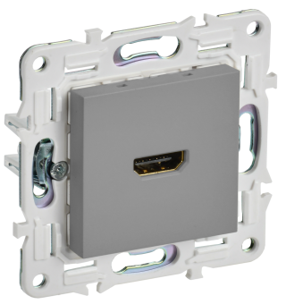 Розетка HDMI С/У Серый Skandy
