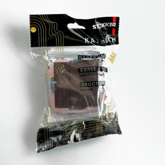 Выключатель 3-кл 10А С/У Шоколад Катрин