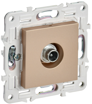 Розетка TV антенна С/У проходная Песочный Skandy