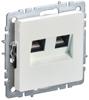 Розетка RJ45+RJ45 кат.6 С/У Жемчуг Brite