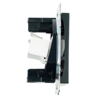 Розетка RJ45+RJ45 С/У Черный Катрин