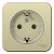 Розетка 1-м 16А О/У З/К с кольцом изолирующая пластина Бежевый Blanca
