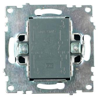 Переключатель 1-кл 10А С/У перекрестный Черный Катрин