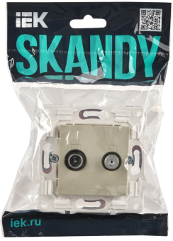 Розетка TV антенна + SAT С/У Бежевый Skandy