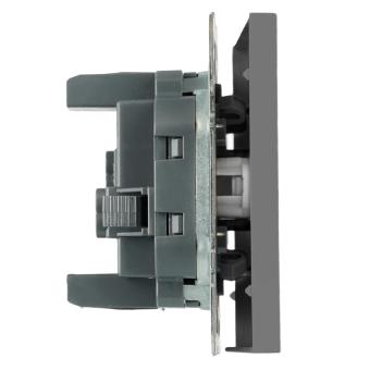 Выключатель 1-кл 10А С/У Платиново-серый Эмили