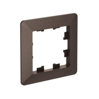 Рамка 1-я, Мокко/дымчатый черный AtlasDesign Air Systeme Electric