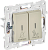 Выключатель 2-кл 10А С/У с индикатором для отелей Бежевый Skandy