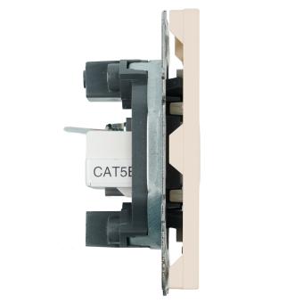 Розетка TV антенна + RJ-45 С/У Кашемир Эмили