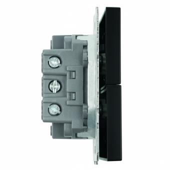 Выключатель 2-кл 10А С/У Черный уголь Эмили