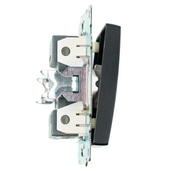 Переключатель 2-кл 10А С/У Черный Катрин