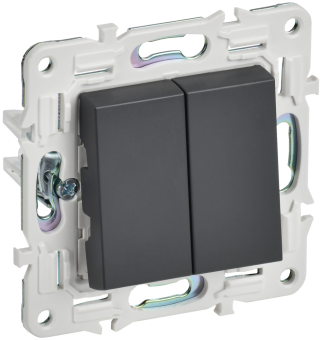 Выключатель 2-кл 10А С/У Титан Skandy